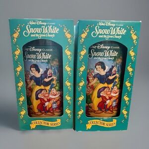 VTG 1994 Disney Snow White & The Seven Dwarfs Burger King Collector Cups( 2)